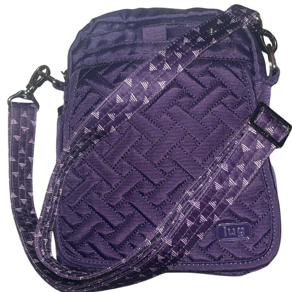 LUG Flapper Convertible Crossbody Bag Purple Plum/Concord RFID, Belt Bag Option